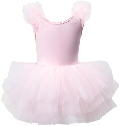 Fluffy Ballet Leotard for Toddlers Girls 1-7Y