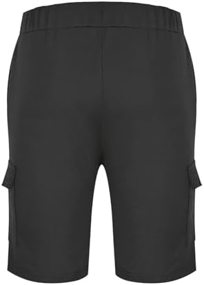 Versatile Checked Cotton Twill Cargo Shorts for Men
