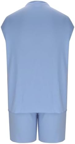 Cambkatl Mens Workout Tank Top Shorts Set