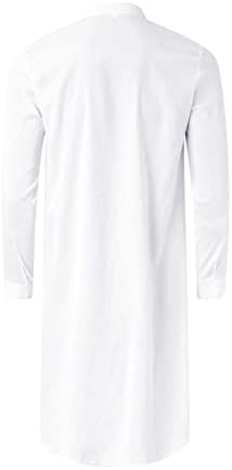 Premium Casual Mens Hooded Robe with Linen Fabric