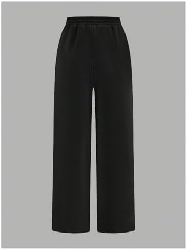 Floerns Girls 2 Pcs Elastic Waist Wide Leg Athletic Running Sweatpants
