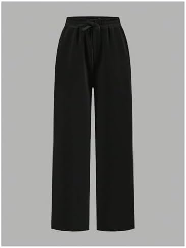 Floerns Girls 2 Pcs Elastic Waist Wide Leg Athletic Running Sweatpants