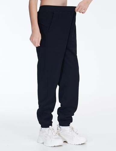 THE GM Fleece Joggers for Girls Warm Tapered with Pockets