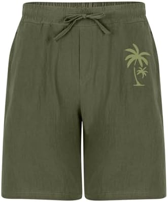 Xiaojmake Elastic Waist Shorts for Men Graphic and Cotton Summer Beachessential