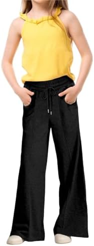 Comfortable High Waist Jogger Sweatpants for Girls Kids