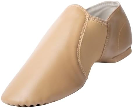 Jazzy Soft Leather Dance Slippers for Kids