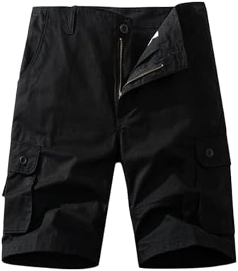 Xiaojmake Mens Cargo Workout Shorts Camo Design Elastic Waist Multiple Pockets
