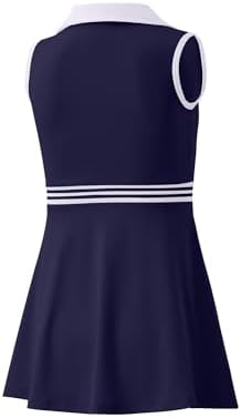 Girls Stretchy V-Neck Tennis Golf Outfit