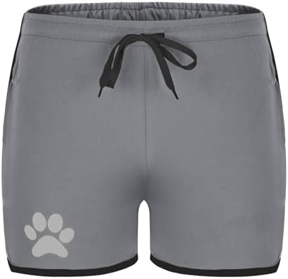 Mens Summer Dog Paw Print Casual Running Shorts