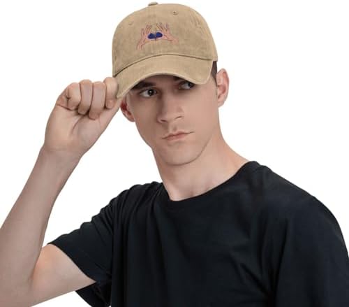 Holding A Heart Flag of North Dakota Baseball Cap
