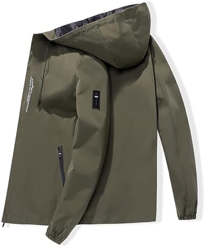 Lightweight Waterproof Rain Jacket for Men Hiking Travel Hooded Windproof Shell