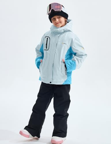 GEMYSE Girls Waterproof Ski Jacket Fleece
