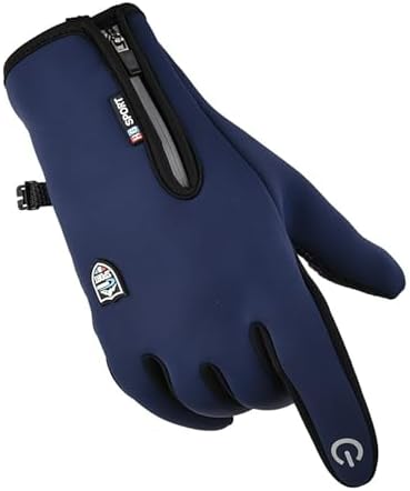 Winter Gloves for Men Women Waterproof Windproof Zip Thick Warm