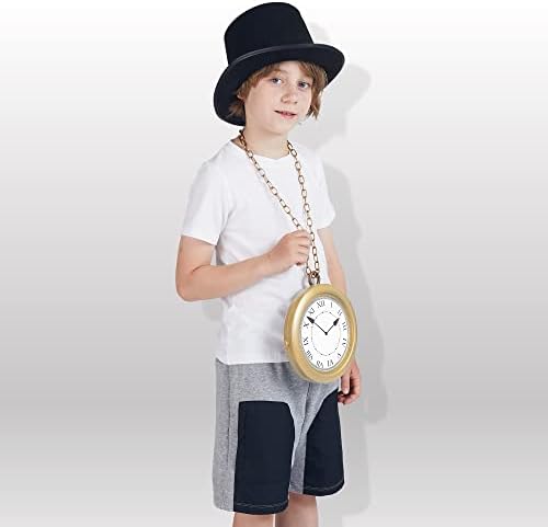 Spooktacular Gold Clock Necklace Halloween Party Decorations