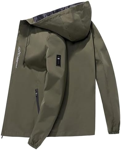 Lightweight Waterproof Rain Jacket for Men Hiking Travel Hooded Windproof Shell