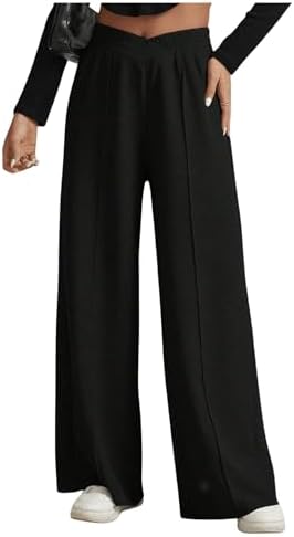 Perfect GORGLITTER Girls Wide Leg Sweatpants Crossover Elastic High Waist - customers love