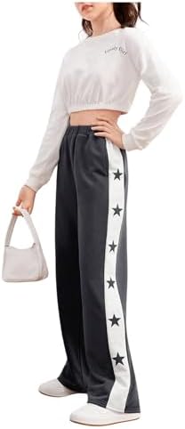 CozyEase Star Print Wide Leg Joggers