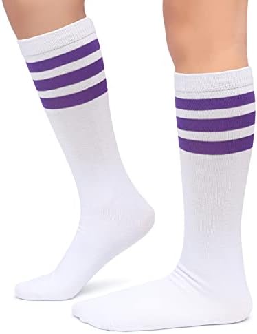 Henwarry Kids Soccer Socks with Classic Stripes