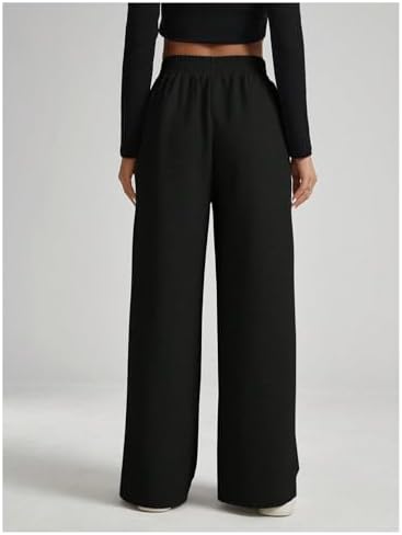 Perfect GORGLITTER Girls Wide Leg Sweatpants Crossover Elastic High Waist - customers love