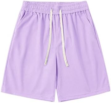 Waffle Print Shorts for Men Lightweight Breathable