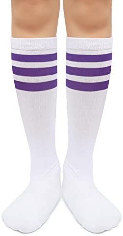 Henwarry Kids Soccer Socks with Classic Stripes