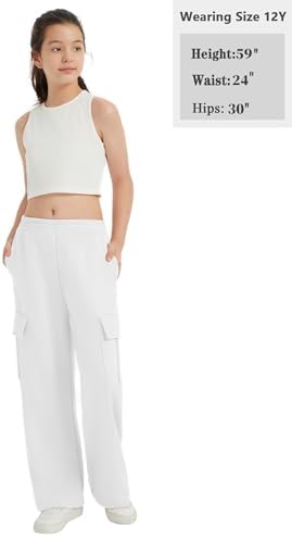 EXARUS Girls Cargo Wide Leg sweatpants