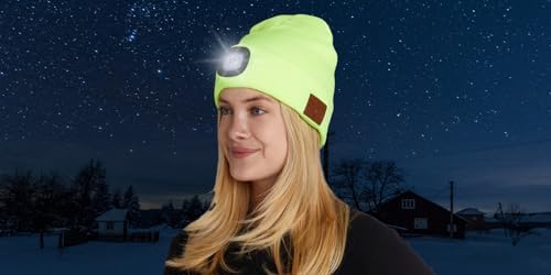 BLACK DECK Stereo Beanie Headphones with LED Bluetooth