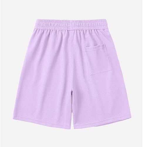 Waffle Print Shorts for Men Lightweight Breathable