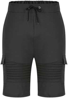 Versatile Checked Cotton Twill Cargo Shorts for Men