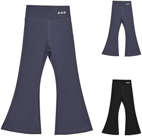 Girls Flare Leggings with Elastic Waist and Wide Legs
