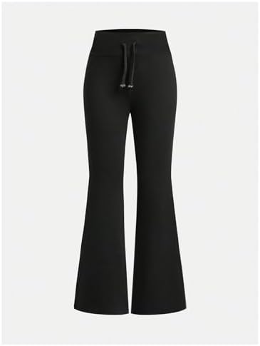 SOLY HUX Elastic High-Waisted Flared Leg Sweatpants