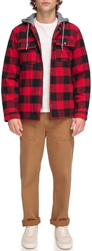 Levis Plaid Sherpa Lined Hooded Jacket