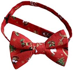 Red Gold Christmas Tie
