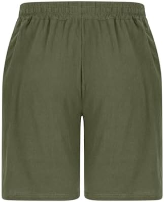 Xiaojmake Elastic Waist Shorts for Men Graphic and Cotton Summer Beachessential