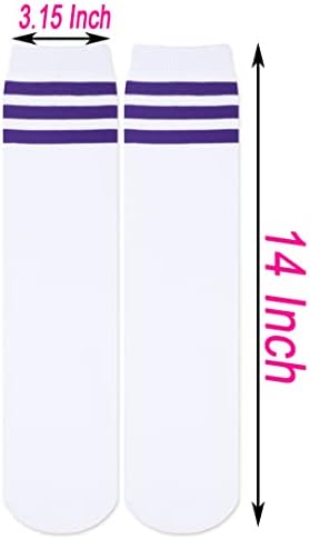 Henwarry Kids Soccer Socks with Classic Stripes