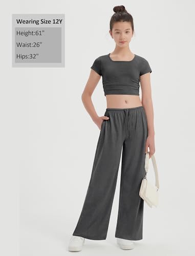 EXARUS 3-Pack Wide Leg for Girls ages 8-14