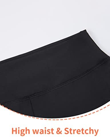 Girls Ice Skating Pants for Students - Black High Waist
