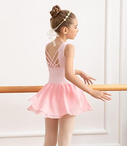Girls Ballet Tank Leotard with Butterfly Hem