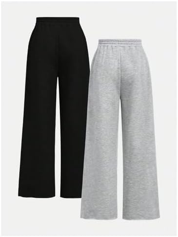 Girls 2-Pack Wide Leg sweatpants high waist