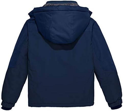 Wantdo Boys Waterproof Ski Jacket - Fleece Layer Windproof and Warm
