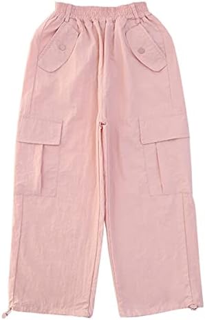 Premium Y2K Cargo Pants for Girls 5-14 Lightweight Adjustable Pockets aplenty