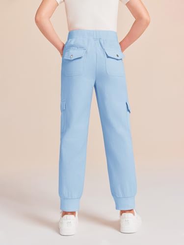 Haloumoning Girls Slim Fit Cargo Joggers Fast Dry and Pockets forEveryday Style