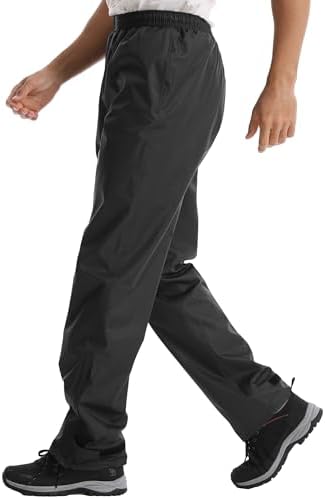 iCreek Mens Waterproof Rain Pants Block Out Wetness