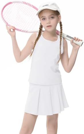 Girls Tennis Golf Dress Set with Built In Shorts