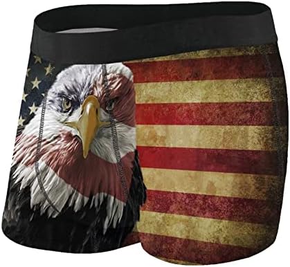 AuHomea Usa Eagle Head Boxer Briefs for Men High-Quality Elastic