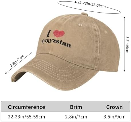 I Love Kyrgyzstan Baseball Cap Men Women