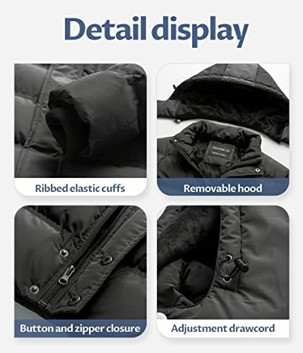 CREATMO US Mens Waterproof Winter Parka Jacket
