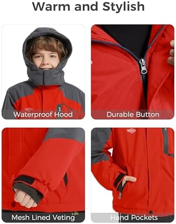 Protective Cozy Ski Jackets for Boys