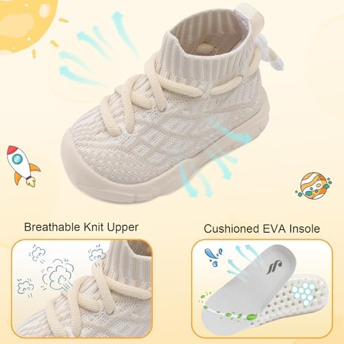 JIASUQI Toddler Sneakers Wide Non-slip Lightweight