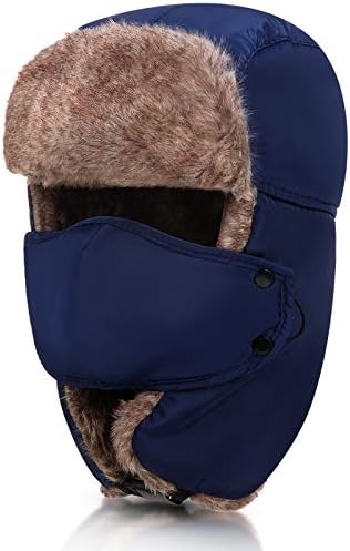 Winter Trapper Hat from Geyoga with Face Covering